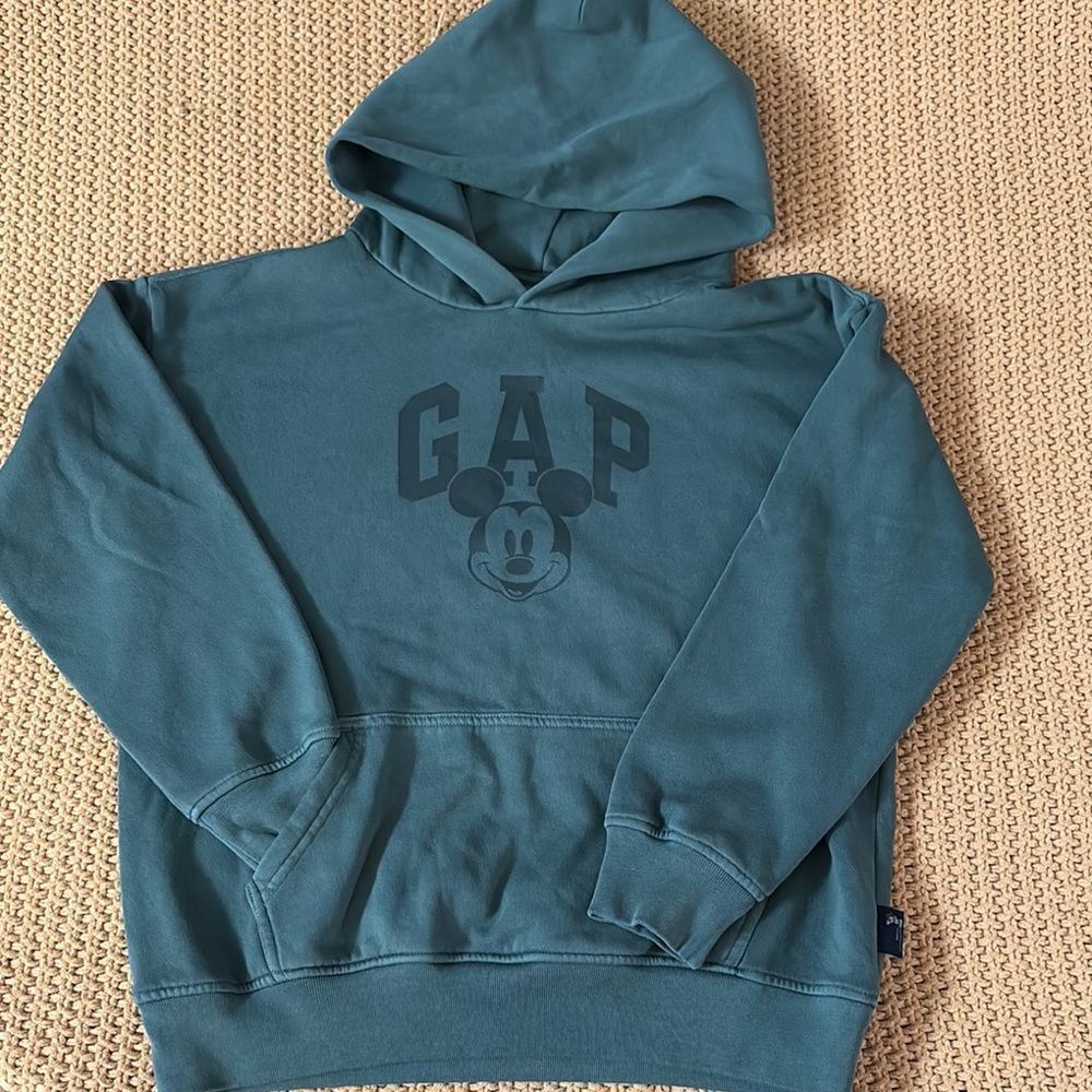 NWOT GAP Youth GREEN Hoodie with Iconic MICKEY Mouse size Youth L